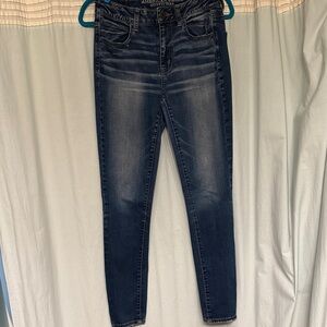 American Eagle Outfitters Women's Dark Blue Skinny Jeans